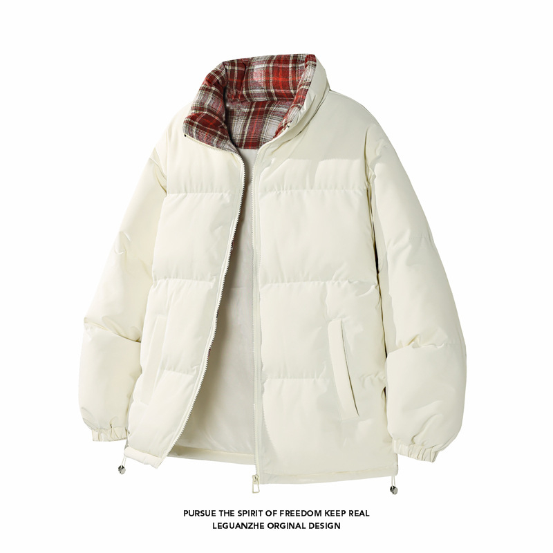 Vyrinė žieminė striukė iš poliesterio su stovinčia apykakle, užtrauktukas priekyje, be gobtuvo, laisvas kirpimas, poliesterio pamušalas