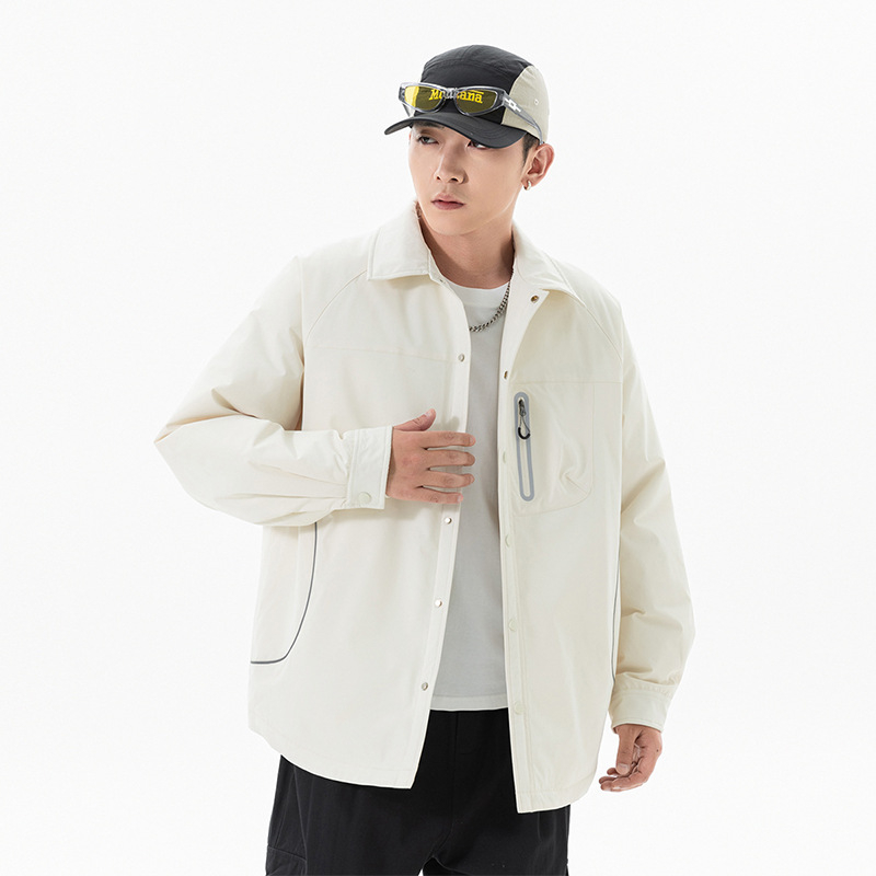 Pánska zimná péřová bunda, polyesterový materiál, dlhé rukávy, jednofarebný vzor, KF-F8290YR