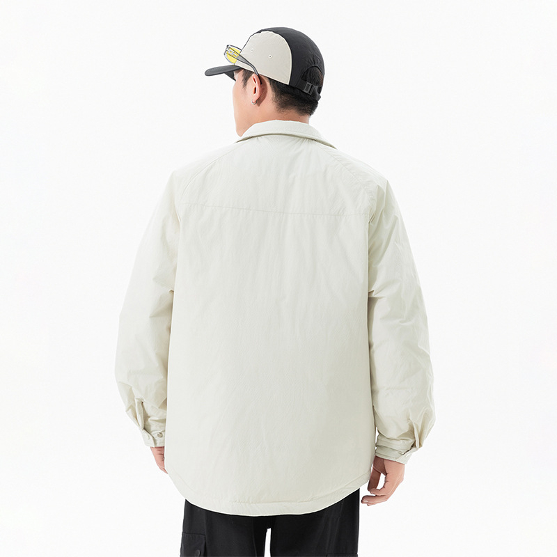 Zimná bunda s péřovou výplň pre mužov, dlhý rukáv, polyesterová látka