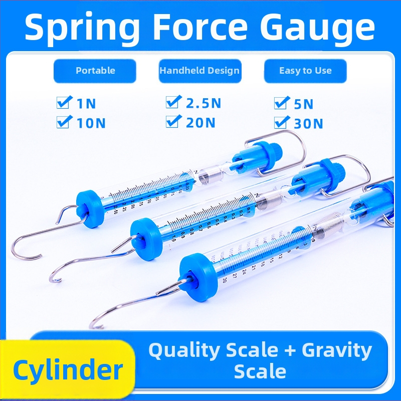 Valcový merač sily, rozsah 1N–30N, valcový ťahomer, Newtonova pružinová stupnica, učebné pomôcky pre fyziku