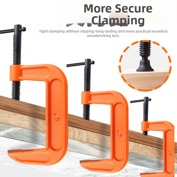 G-clip/C-clip kovový upín, ťažký stolársky upín, 45# oceľ, hmotnosť 2730 g, odolný voči výbuchu