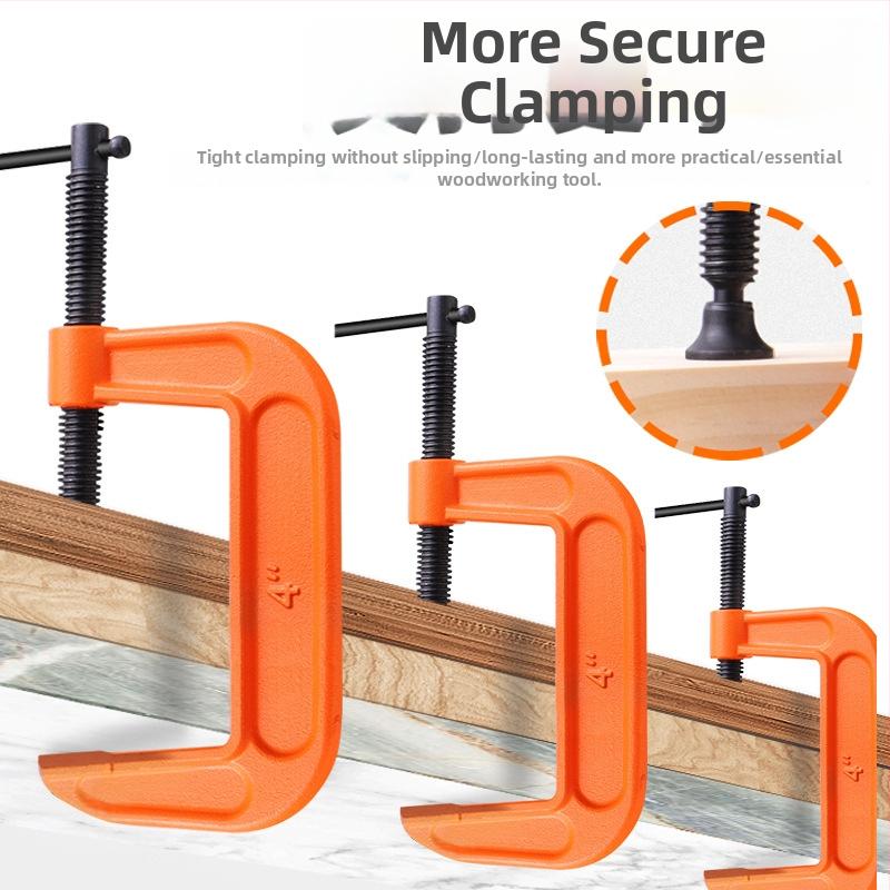 G-clip/C-clip kovový upín, ťažký stolársky upín, 45# oceľ, hmotnosť 2730 g, odolný voči výbuchu