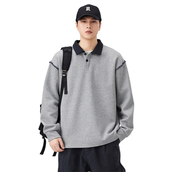 Meeste pushoodie fleece vooderduse, värvi blokk disain, Turn-Down kaelus, pullover, vaba lõige