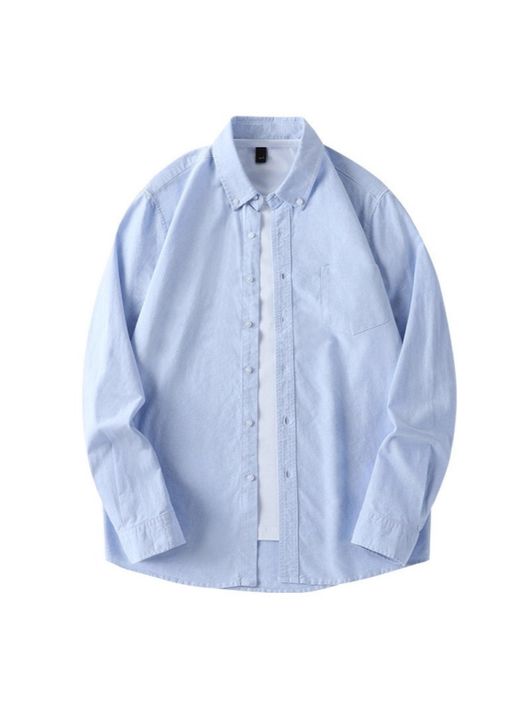 Риза Oxford памук 96%+, Turn-down яка, дълги ръкави