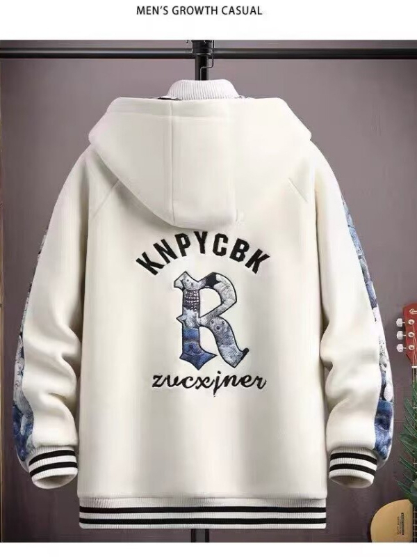 Fleece jakna s kapuljom, zatvaračem, opuštenim krojem, šivanje, poliester 81–90%