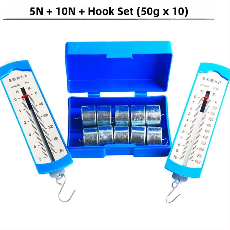 5N pružinový dinamometer s kovovým hákom – výučbový nástroj z mechaniky pre základnú a strednú školu