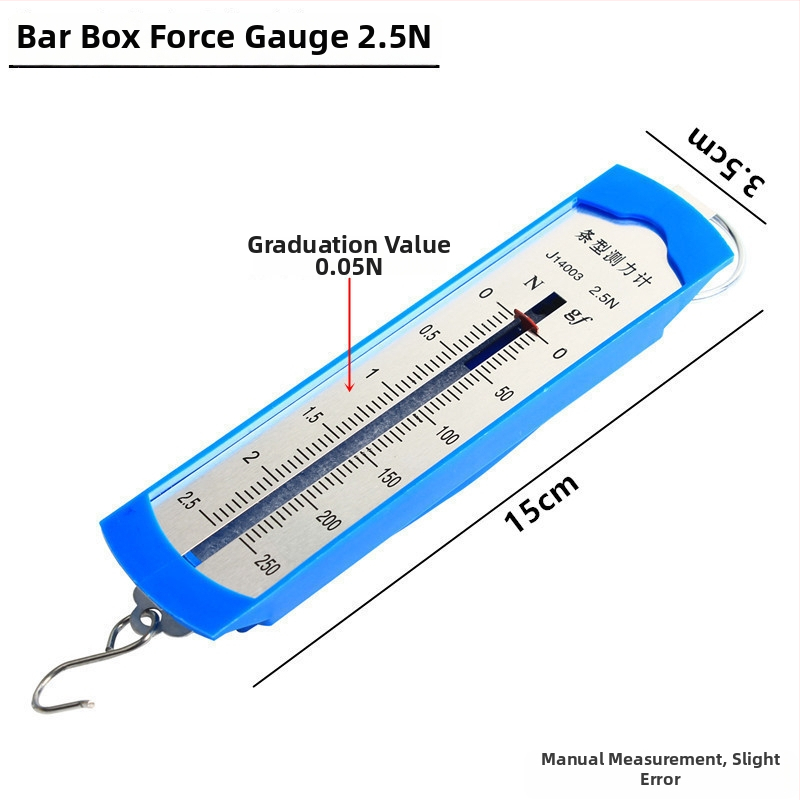 5N pružinový dinamometer s kovovým hákom – výučbový nástroj z mechaniky pre základnú a strednú školu
