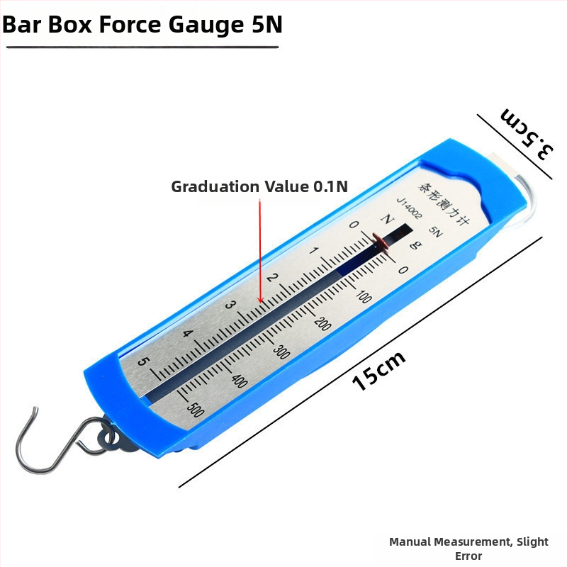 5N pružinový dinamometer s kovovým hákom – výučbový nástroj z mechaniky pre základnú a strednú školu