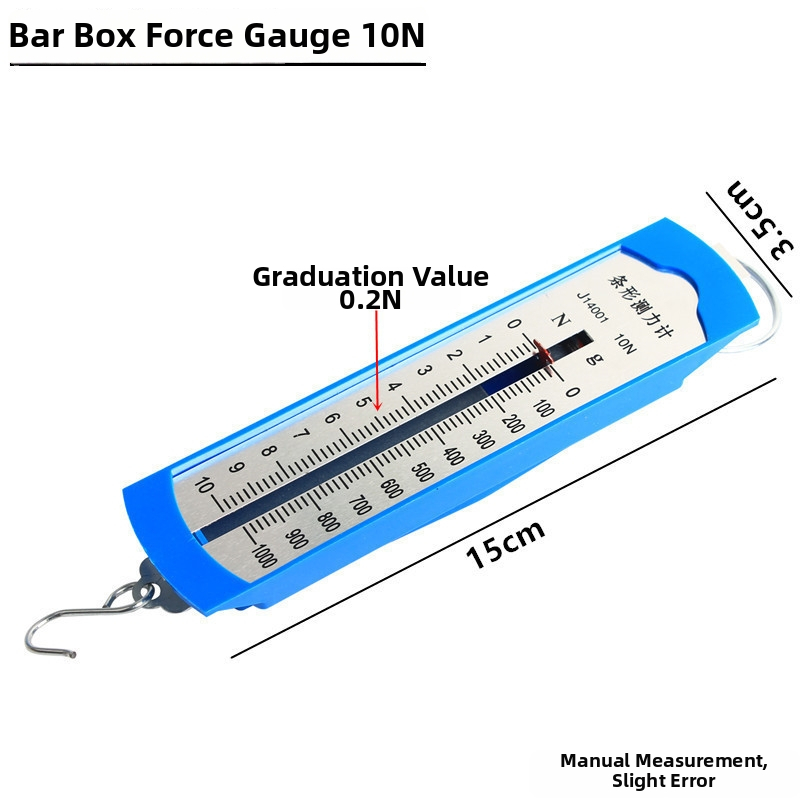 5N pružinový dinamometer s kovovým hákom – výučbový nástroj z mechaniky pre základnú a strednú školu