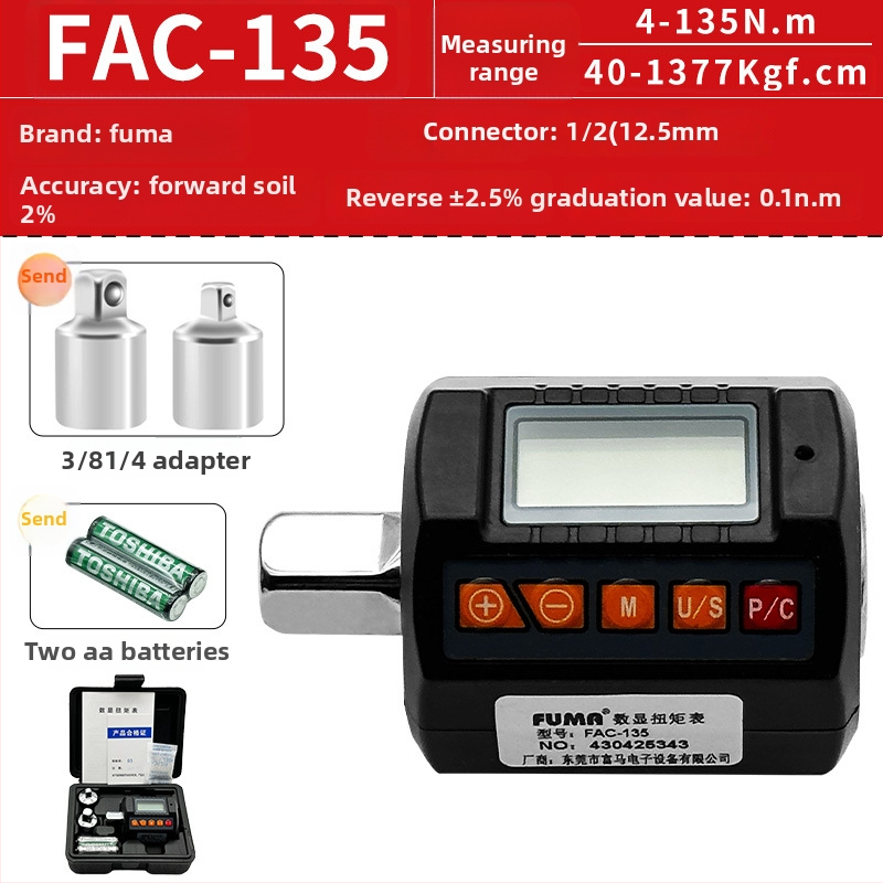 FUMA FAC-30 Digitálny tester krútiaceho momentu – digitálny prístroj na meranie sily, rozsah 0,9–340