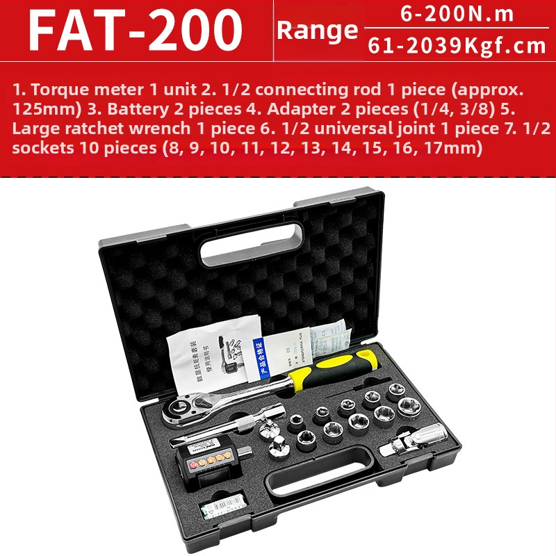 FUMA FAC-30 Digitálny tester krútiaceho momentu – digitálny prístroj na meranie sily, rozsah 0,9–340