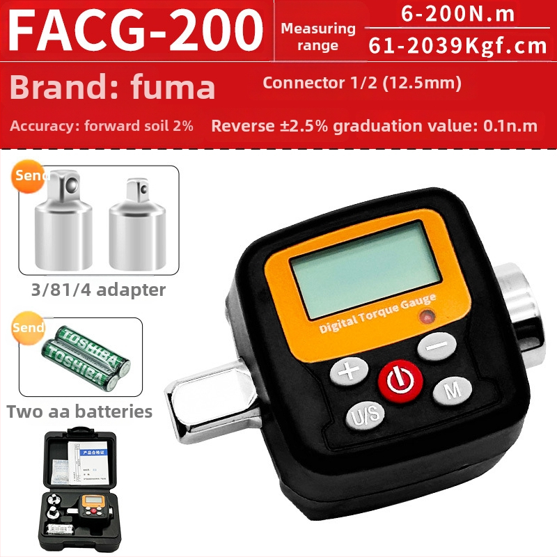 FUMA FAC-30 Digitálny tester krútiaceho momentu – digitálny prístroj na meranie sily, rozsah 0,9–340