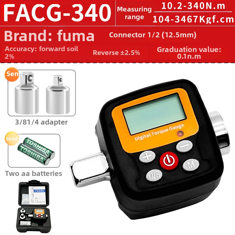 FUMA FAC-30 Digitálny tester krútiaceho momentu – digitálny prístroj na meranie sily, rozsah 0,9–340