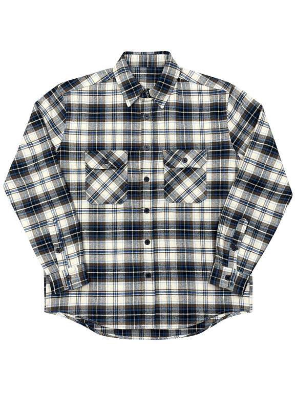 Särk ruudustiku mustriga, 100% puuvill, lappkaelaga, pikad varrukad, vaba lõige