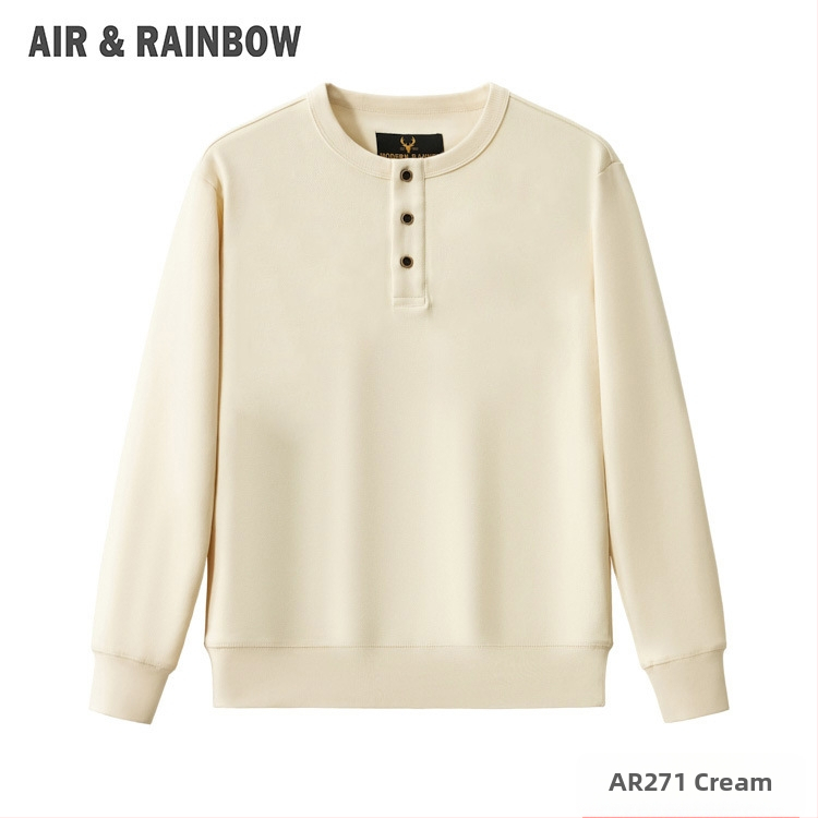 Meeste puuvillane Parisian Twill dressipluus, ümmarguse kaelusega, pikkade varrukatega (Kevad 2025; 350 g; Puuvill 81–90%; Parisian Twill; Ümmargune kaelus, Pikad varrukad)