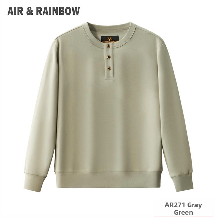 Meeste puuvillane Parisian Twill dressipluus, ümmarguse kaelusega, pikkade varrukatega (Kevad 2025; 350 g; Puuvill 81–90%; Parisian Twill; Ümmargune kaelus, Pikad varrukad)