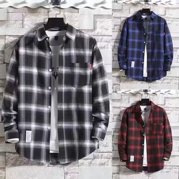 Ruuduline särk fleecevooder, nelja-direktiiooni elastne materjal, kitsas lõige, lai kaelus, 3/4 varrukad