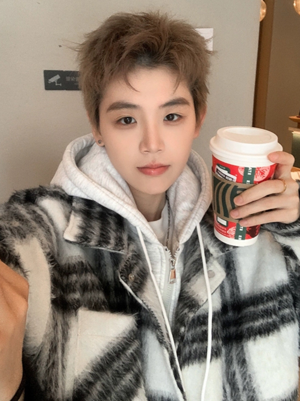 Meeste villane ruuduline jope, paksendatud talvine mudel, Hongkongi stiil, lapel-kaelus, tõmblukk, kapuutsita, külgmised taskud, vooder 100% polüester