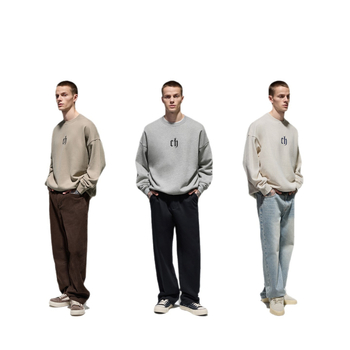 Pullover kampsun, trükkitud kiri-motiiv, pikkade varrukatega, polüester 81–90%, lõdva lõikega