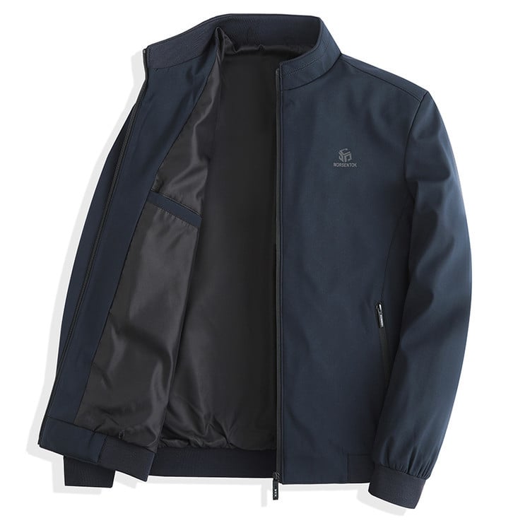 Jachetă cu guler înalt, fermoar frontal, croi normal, exterior 100% poliester, căptușeală poliester