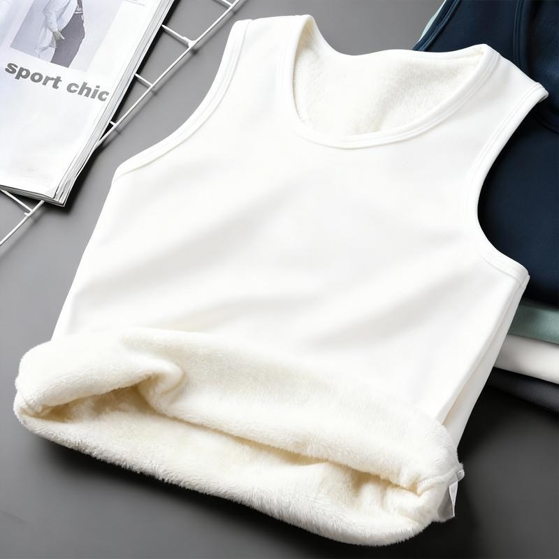 Muška bezrukavna majica-vest od 95% poliestera, fleece podstava, slobodan kroj, casual dizajn