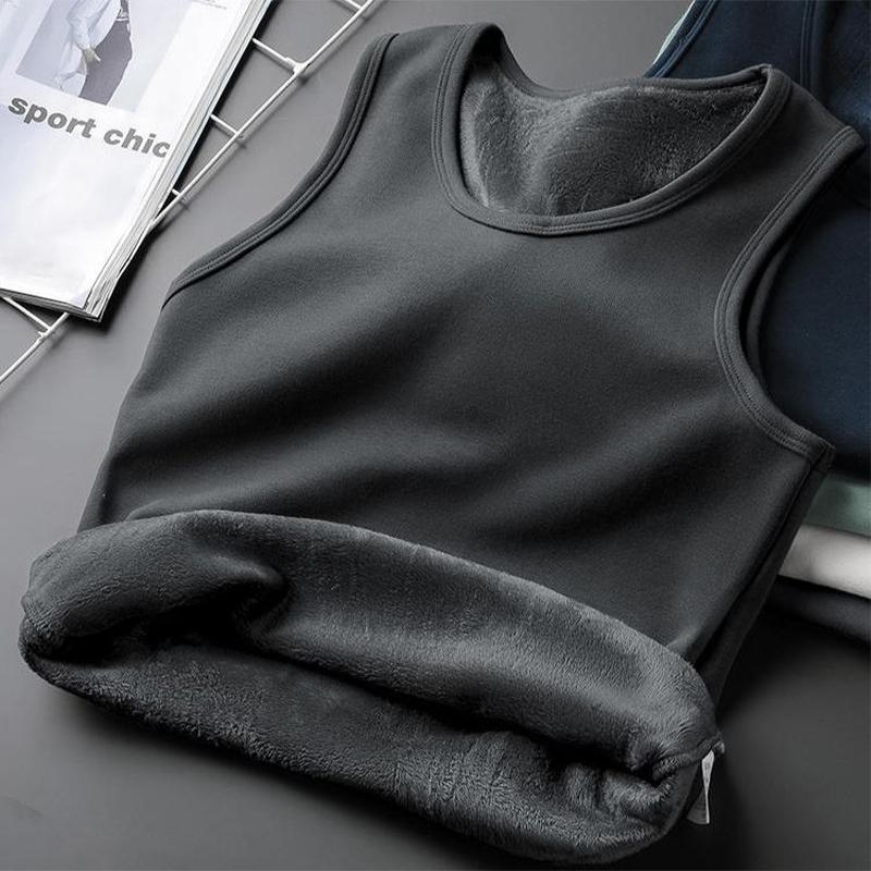 Muška bezrukavna majica-vest od 95% poliestera, fleece podstava, slobodan kroj, casual dizajn