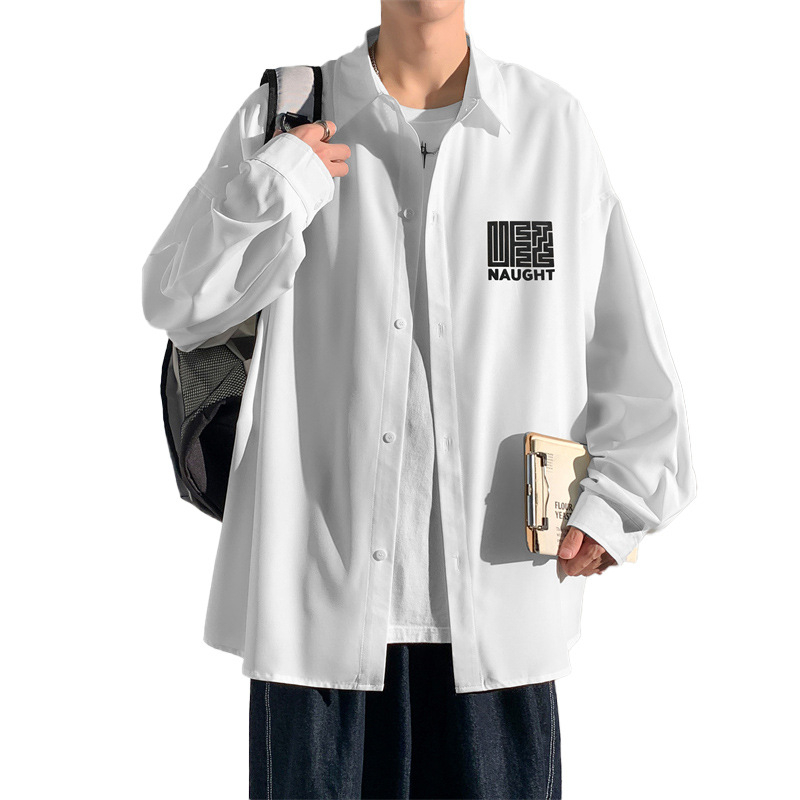 Särk lapelskaelusega, pikkade varrukatega, tähemärkide muster, polüestri kiud, vaba lõige