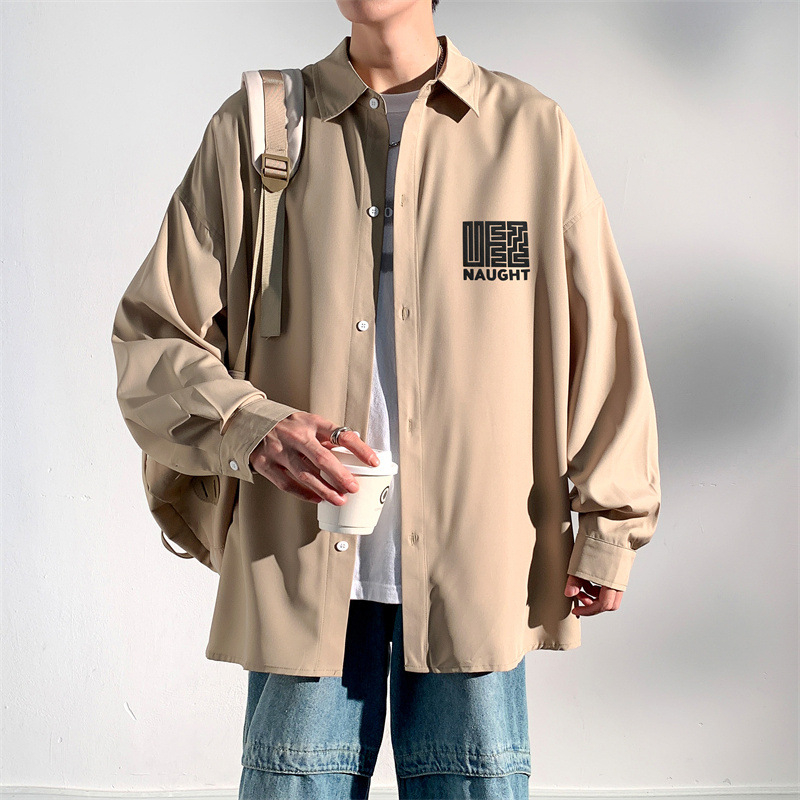 Särk lapelskaelusega, pikkade varrukatega, tähemärkide muster, polüestri kiud, vaba lõige