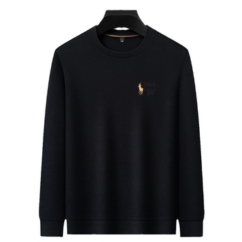 Muška debela izvezeni majica s okruglim izrezom, dugi rukav, pamuk 51/49 smjesa