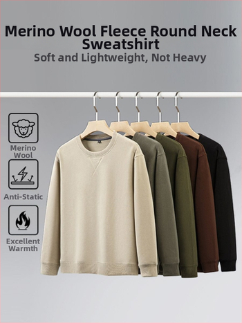 Muški sweatshirt Oyster Knit poliester 91–95%, okrugli izrez bez ovratnika, širok kroj, zimski model