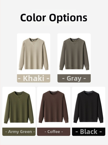 Muški sweatshirt Oyster Knit poliester 91–95%, okrugli izrez bez ovratnika, širok kroj, zimski model