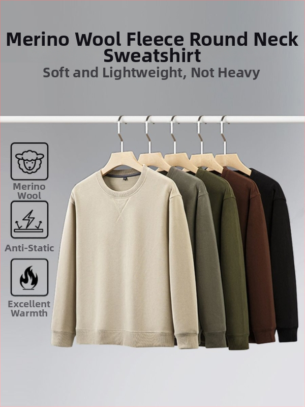 Muški sweatshirt Oyster Knit poliester 91–95%, okrugli izrez bez ovratnika, širok kroj, zimski model