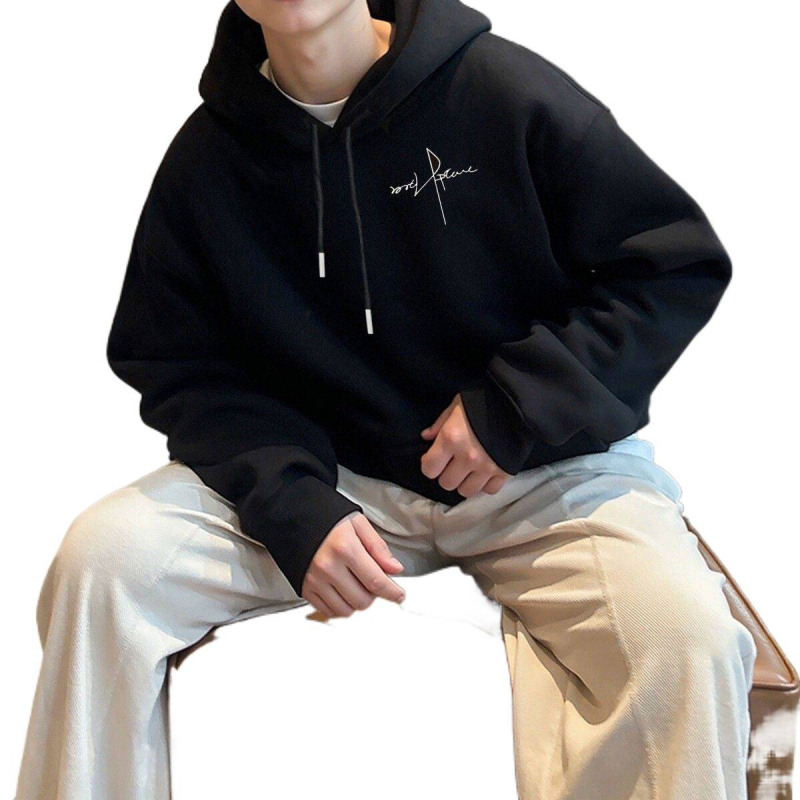 Muški hoodie s kapuljačom, debeli Corduroy s 96% kuni dlaka, 300 g/m²