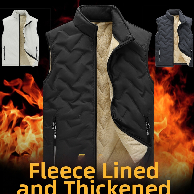 Pánska vesta s výplňou z polyesteru, športový štýl, voľný strih, bočné vrecká, bez kapucne