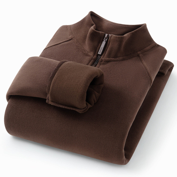Ženski pulover Velvet Fleece s polovičnim zatvaračem i stojećim ovratnikom, debela fleece podstava, opušteni kroj