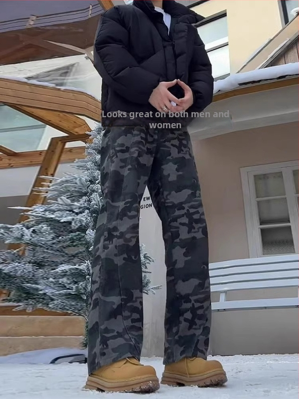 Pánske džínsy s rovným strihom, bavlna, fleecová podšívka, zips