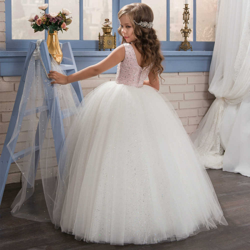 Detské formálne šaty – štýl princeznej s krajkovým plášťom, sieťovaná tkanina, hlavný materiál 95% polyester, podšívka 95%, pre všetky ročné obdobia