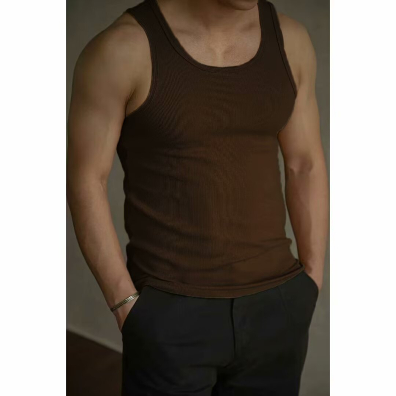 Tank top s prugama, slobodan kroj, bez rukava, poliester 95% tkanina