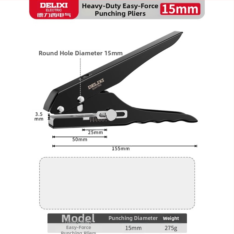 Delixi kliešte na okraje pre ekologické dosky – nástroj na vytváranie otvorov, 0,26 kg