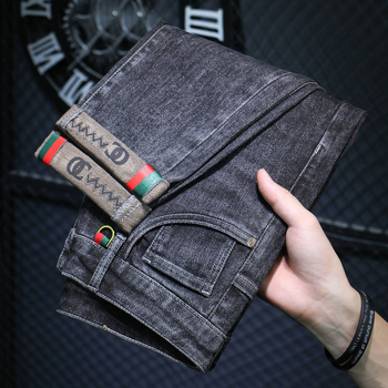 Muške farmerice, korejskog stila, uski kroj, denim, pamuk 80%