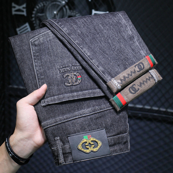 Muške farmerice, korejskog stila, uski kroj, denim, pamuk 80%