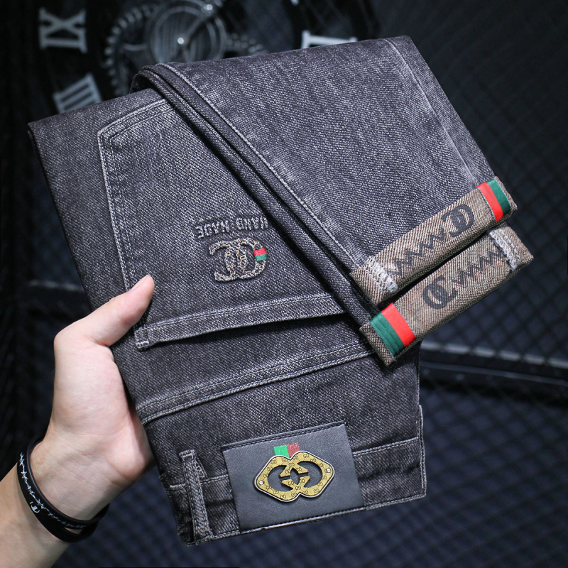 Muške farmerice, korejskog stila, uski kroj, denim, pamuk 80%