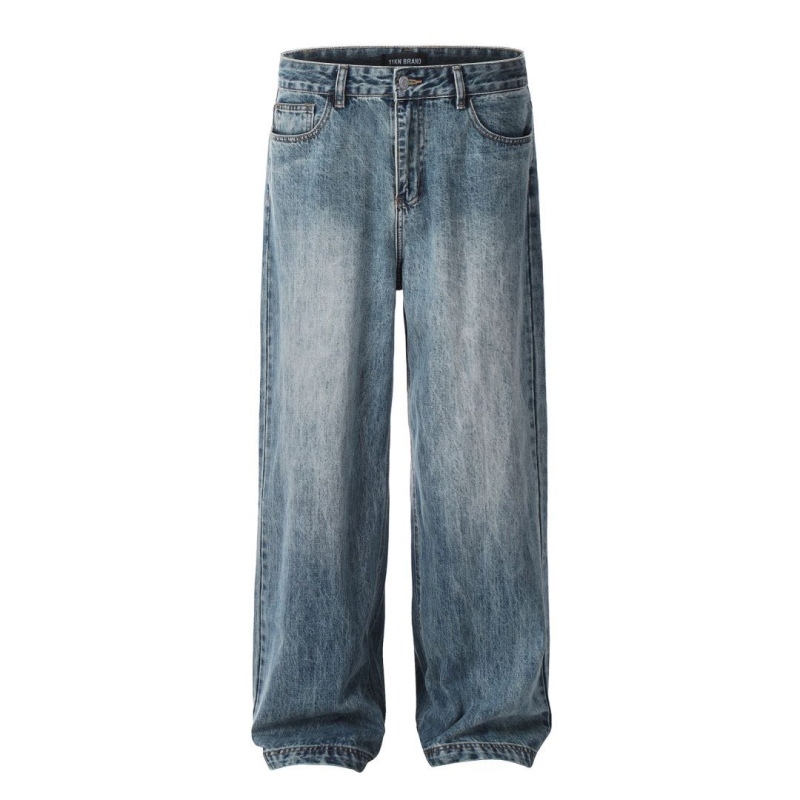 Traperice - visoki struk, ravne nogavice, oprani denim, 91,8% pamuka, svakodnevna upotreba