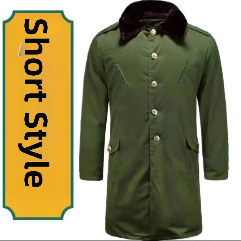 Dlhý kabát, kórejská verzia, voľný strih, corduroy látka, hlavná tkanina: ľan, obsah < 10%