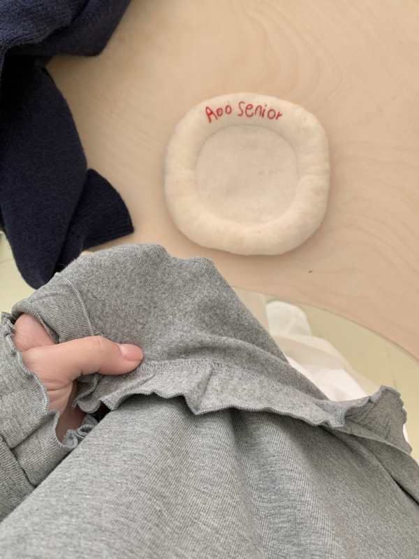 GAGD tricou cu mâneci lungi, stil coreean, guler rotund, croială Slim, amestec de bumbac