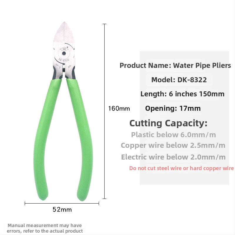 DK priemyselné diagonálne kliešte na rezanie A05, Cr-V oceľ, pevné a odolné, hmotnosť 0,15 kg