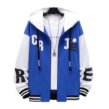 Ζακέτα με κουκούλα για εφήβους - στυλ ιαπωνικού φρέσκου, καρντγκαν; πολυεστέρας 95% (μίξη ινών συνθετικών), ελεύθερη γραμμή, φερμουάρ