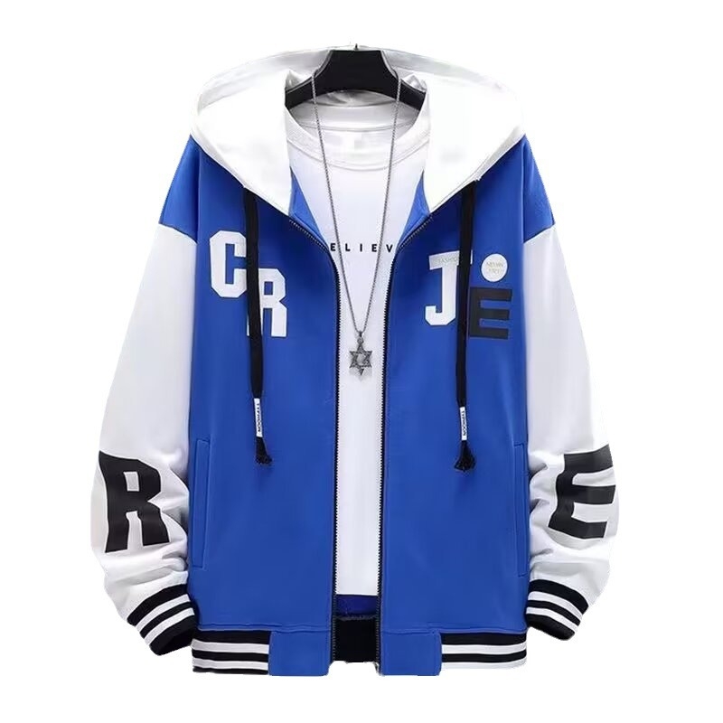 Ζακέτα με κουκούλα για εφήβους - στυλ ιαπωνικού φρέσκου, καρντγκαν; πολυεστέρας 95% (μίξη ινών συνθετικών), ελεύθερη γραμμή, φερμουάρ