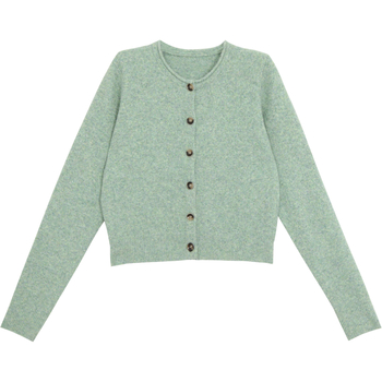 Dámsky kardigan v kórejskom štýle, akrylová pletenina, okrúhly výstrih, dlhé rukávy, patchwork detail