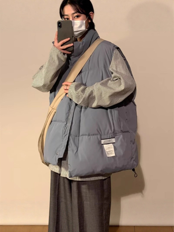 Bavlnená bunda, polyesterové vlákno, hrubá, voľný strih, hongkong štýl